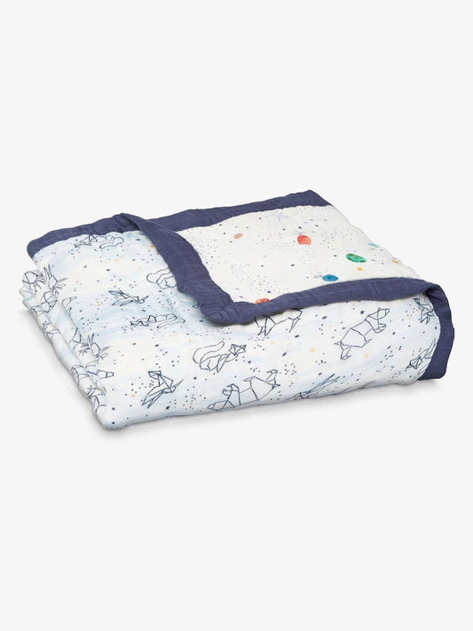 Couverture bébé réversible – Motifs animaux de la forêt