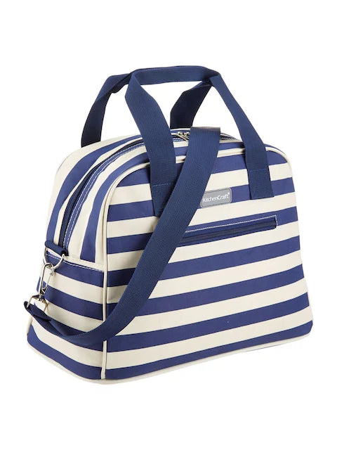Boîte à lunch isotherme rayée Kitchencraft avec bandoulière