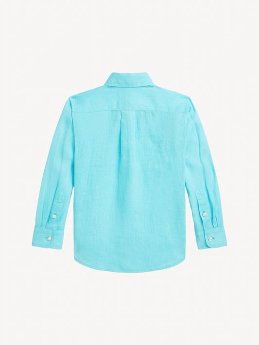 Chemise bleu ciel à manches longues pour garçon