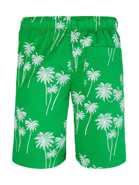 Short de jogging fleuri vert pour enfant