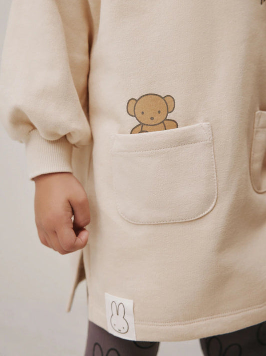 Ensemble bébé tunique beige et legging gris (3 mois - 7 ans)