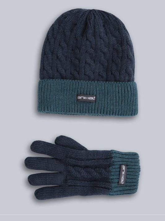Ensemble bonnet et gants doublés pour enfant