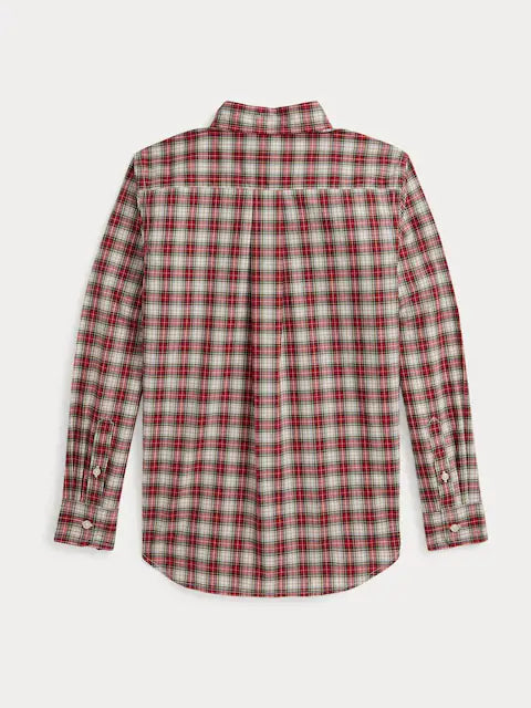 Chemise à carreaux rouge et bleu pour garçon