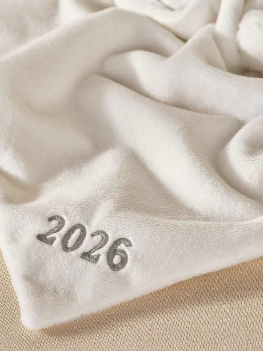Couverture bébé personnalisée « 2026 »