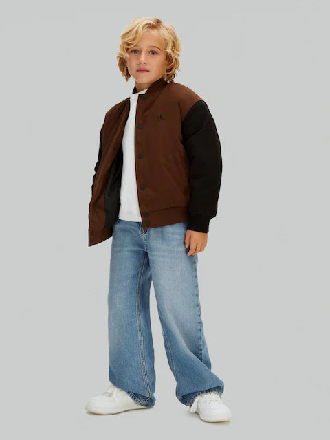 Jean enfant large bleu clair style décontracté