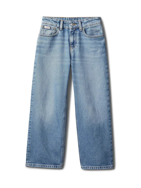 Jean enfant large bleu clair style décontracté