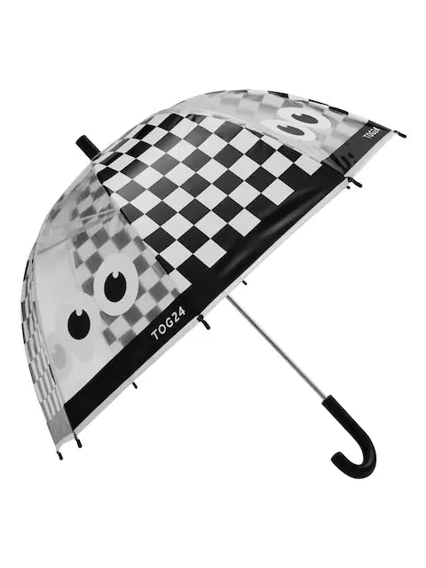 Parapluie enfant damier noir et blanc – 100 % polyester