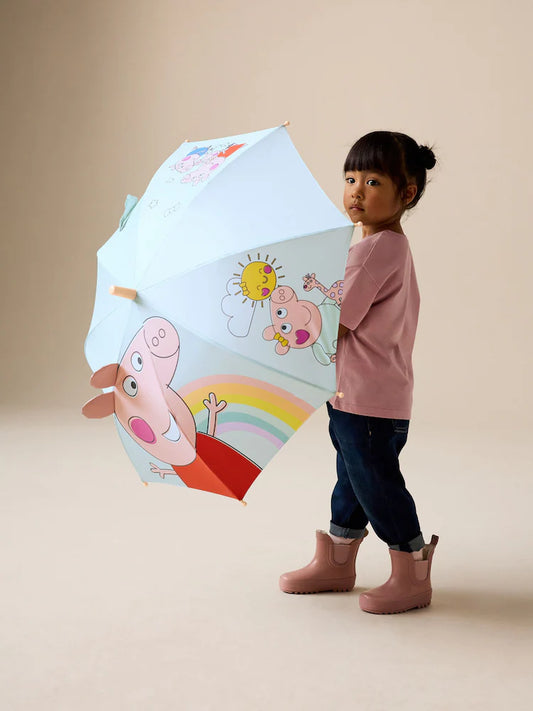 Parapluie enfant arc-en-ciel et animaux – 100 % polyester