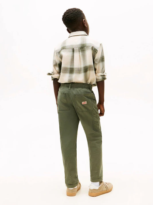 Pantalon cargo vert kaki pour garçon