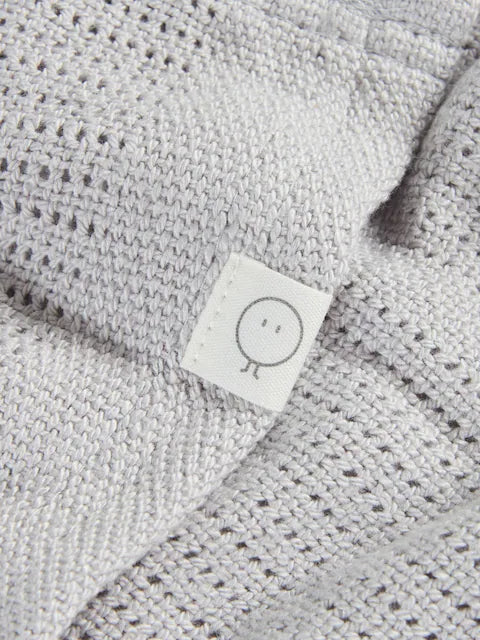 Couverture bébé en coton et viscose de bambou – Gris clair