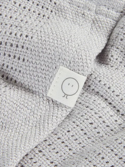Couverture bébé en coton et viscose de bambou – Gris clair