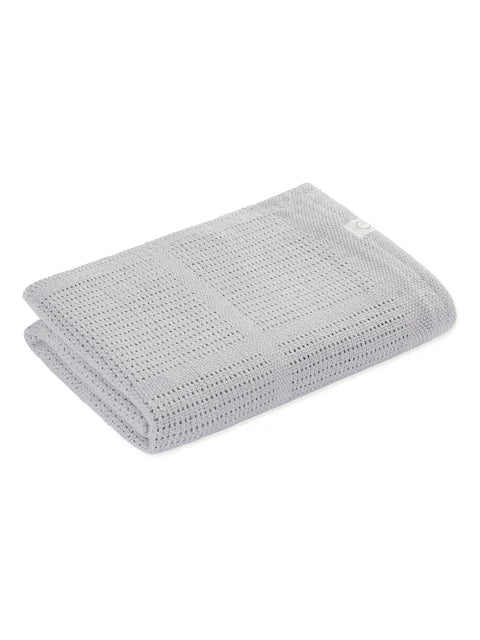 Couverture bébé en coton et viscose de bambou – Gris clair