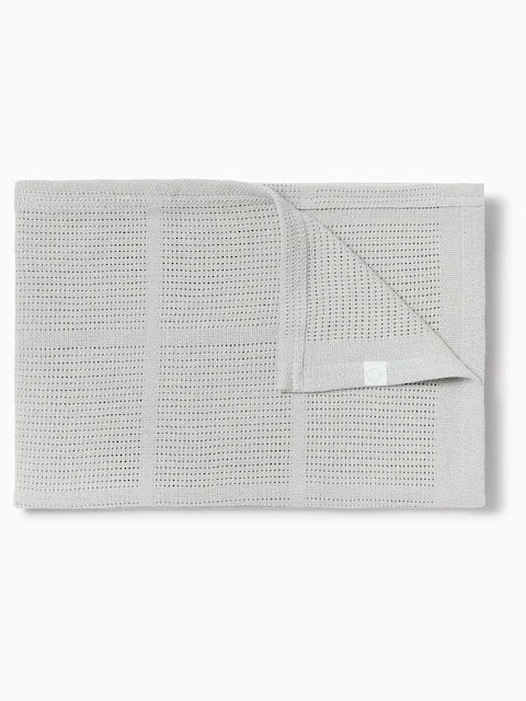 Couverture bébé en coton et viscose de bambou – Gris clair