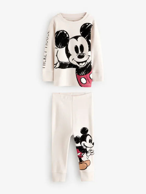 Lot de 3 pyjamas enfants 100 % coton avec motifs fantaisie et Mickey (9 mois - 10 ans)