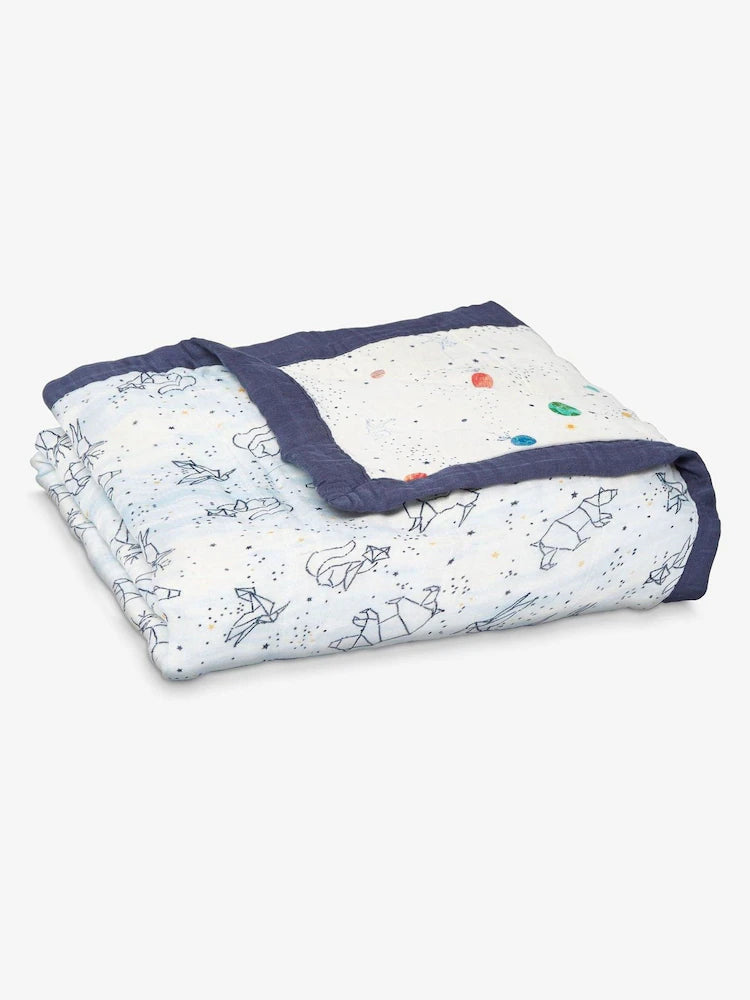 Couverture bébé réversible – Motifs animaux de la forêt