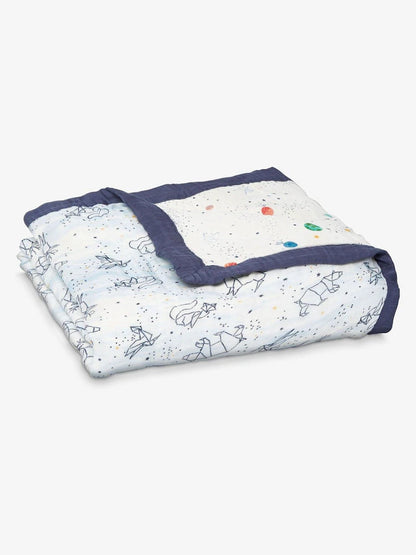 Couverture bébé réversible – Motifs animaux de la forêt