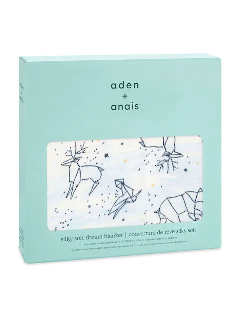 Couverture bébé réversible – Motifs animaux de la forêt