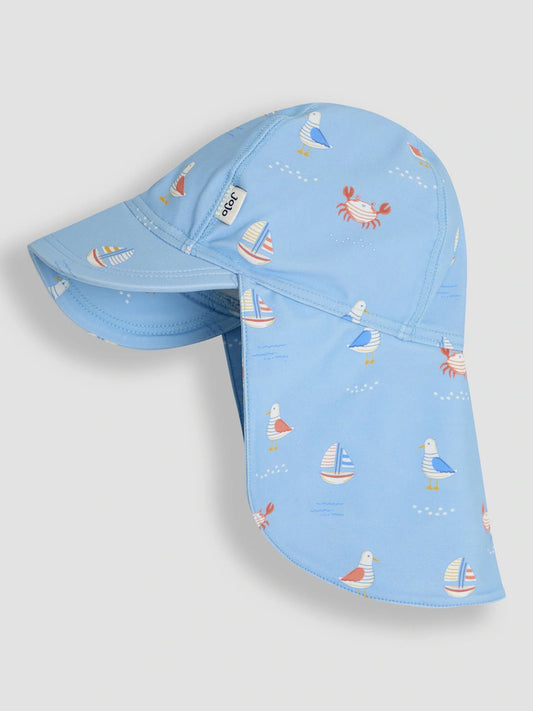 Casquette anti-UV à motif marin pour bébé