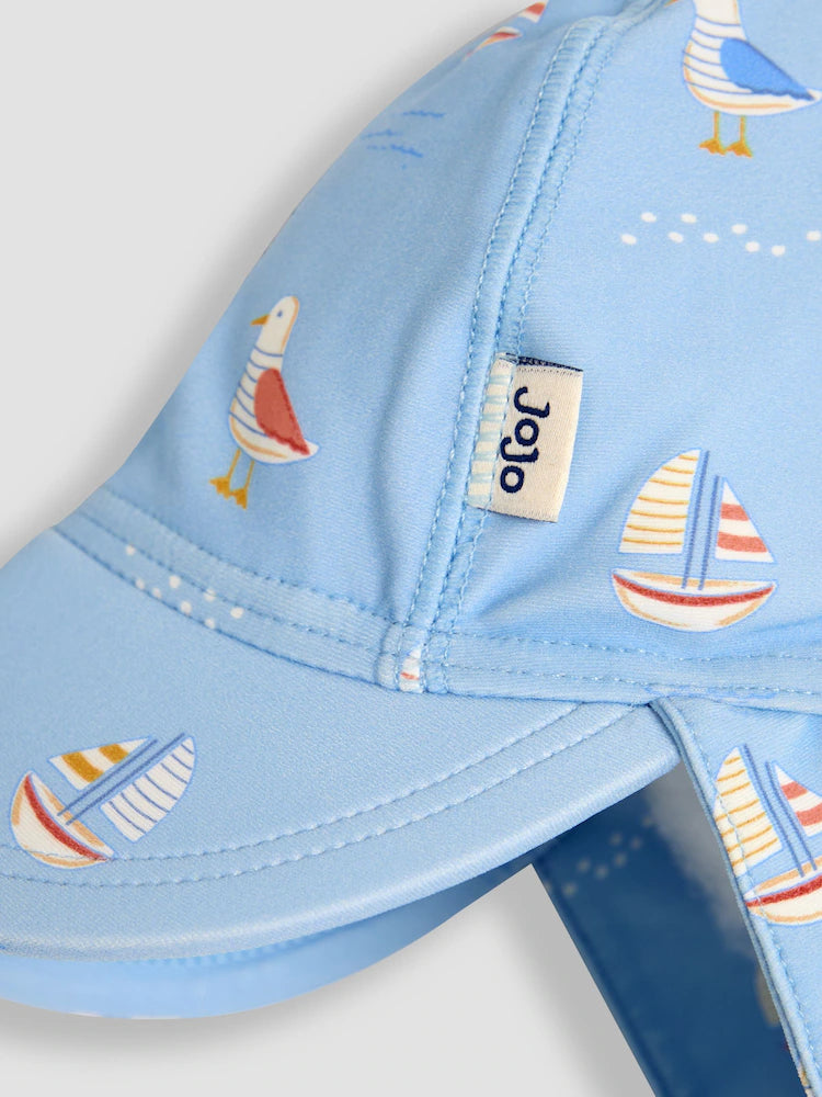 Casquette anti-UV à motif marin pour bébé