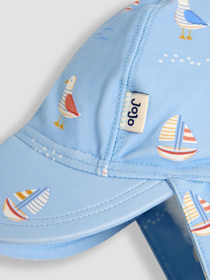 Casquette anti-UV à motif marin pour bébé
