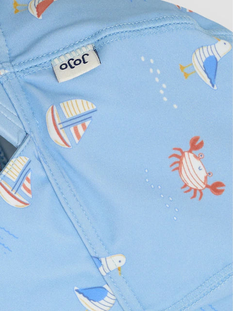 Casquette anti-UV à motif marin pour bébé