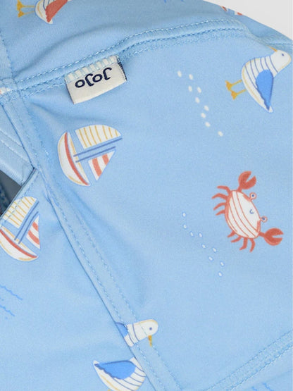 Casquette anti-UV à motif marin pour bébé