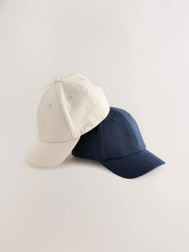 Lot de 2 casquettes unies pour enfant (1 à 16 ans)