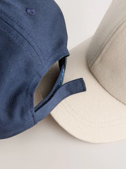 Lot de 2 casquettes unies pour enfant (1 à 16 ans)