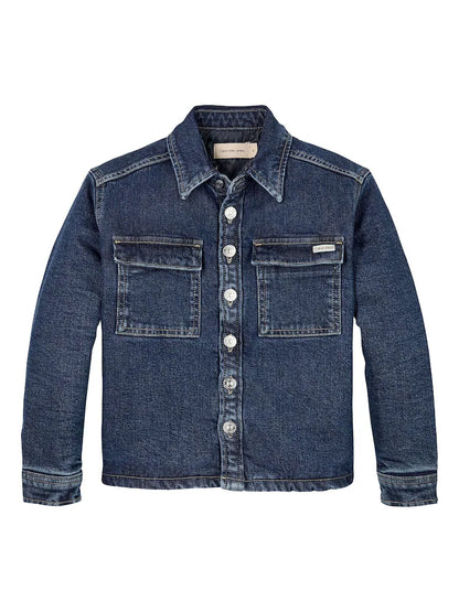 Surchemise en jean bleu foncé pour garçon