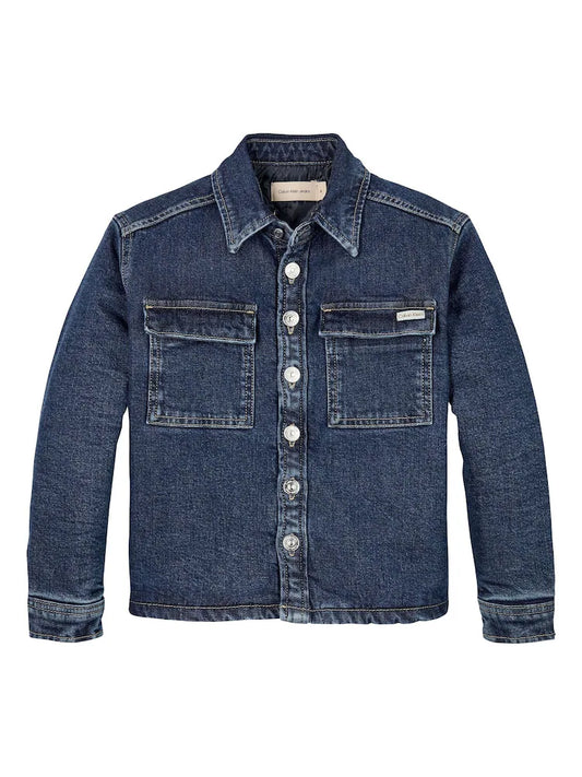 Surchemise en jean bleu foncé pour garçon