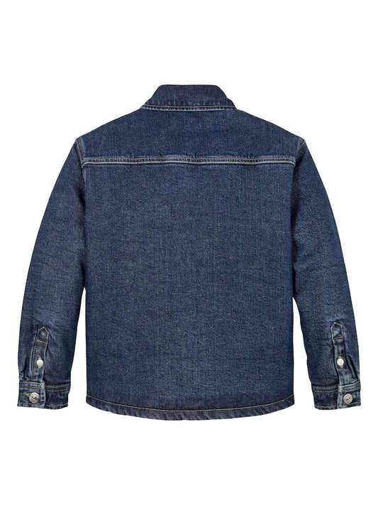 Surchemise en jean bleu foncé pour garçon