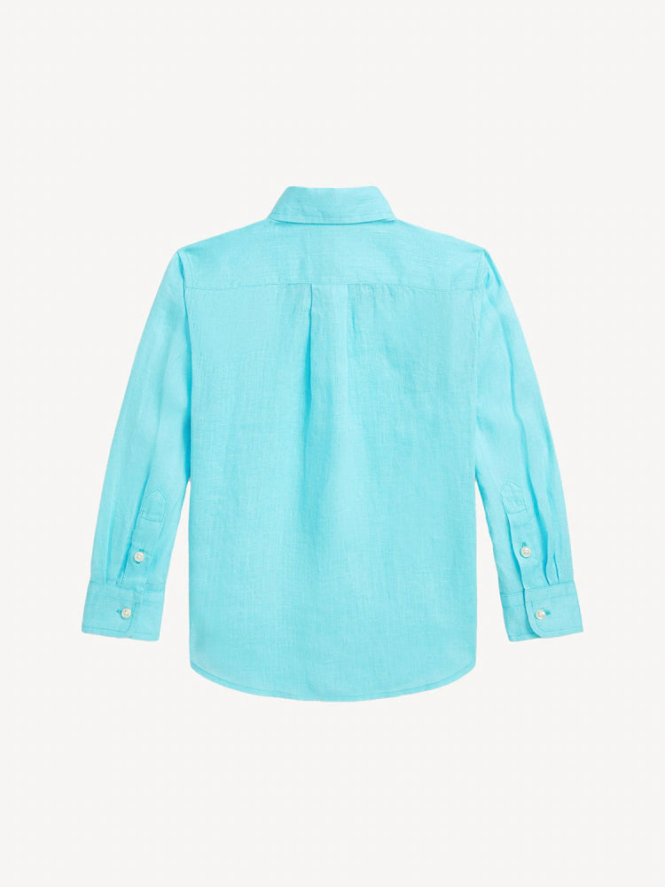 Chemise bleu ciel à manches longues pour garçon