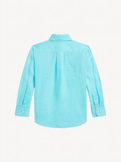 Chemise bleu ciel à manches longues pour garçon