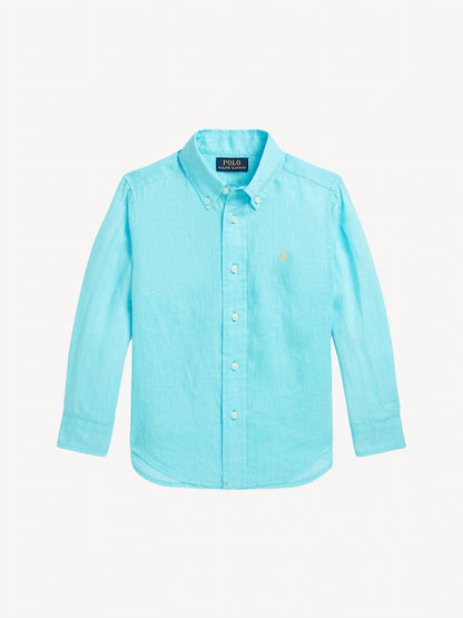 Chemise bleu ciel à manches longues pour garçon