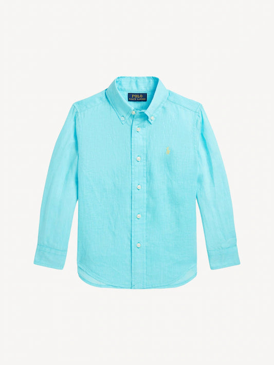 Chemise bleu ciel à manches longues pour garçon