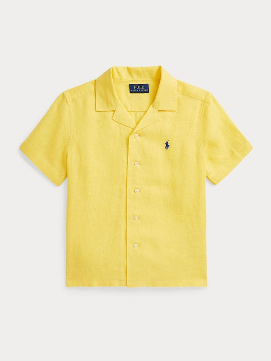 Chemise manches courtes jaune pour garçon