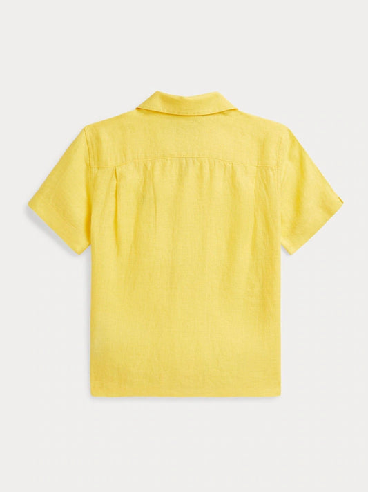 Chemise manches courtes jaune pour garçon