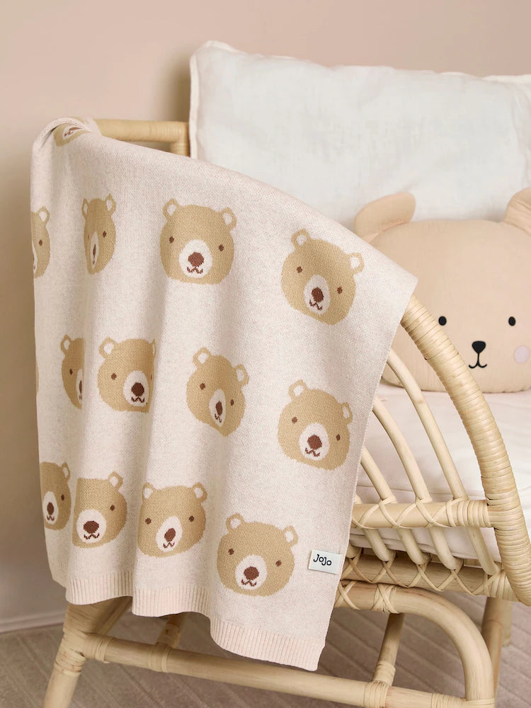 Couverture bébé motif oursons