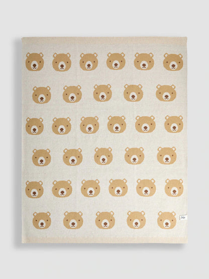 Couverture bébé motif oursons