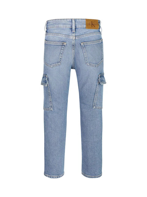 Jean cargo enfant bleu clair