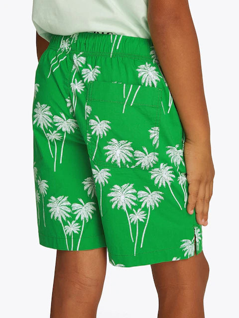 Short de jogging fleuri vert pour enfant