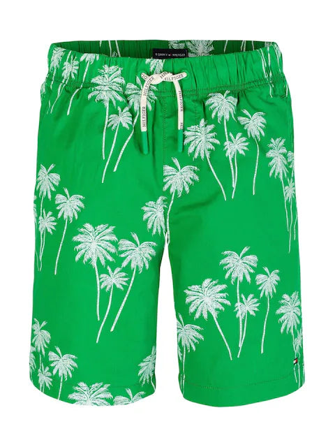 Short de jogging fleuri vert pour enfant