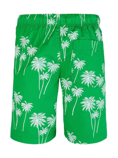 Short de jogging fleuri vert pour enfant