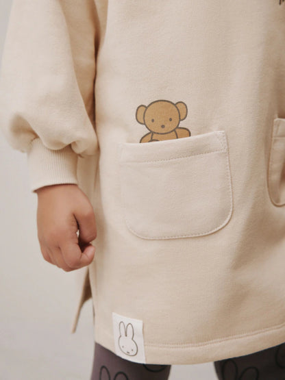 Ensemble bébé tunique beige et legging gris (3 mois - 7 ans)