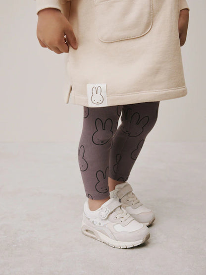 Ensemble bébé tunique beige et legging gris (3 mois - 7 ans)