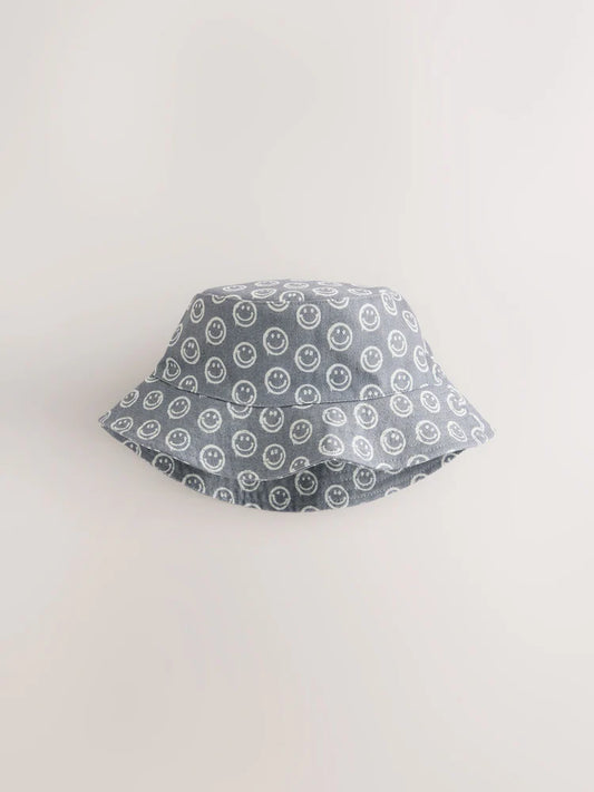 Lot de 2 chapeaux réversibles smiley pour enfant (3 mois-13 ans)
