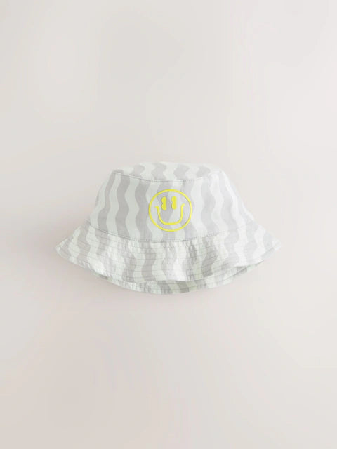 Lot de 2 chapeaux réversibles smiley pour enfant (3 mois-13 ans)
