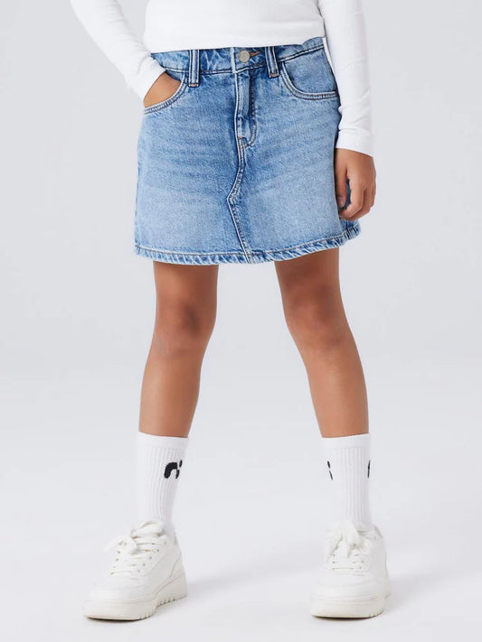 Jupe en jean bleu clair pour fille
