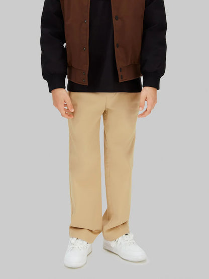 Pantalon droit beige confortable pour garçon