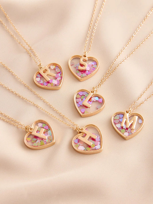 Collier cœur avec initiale personnalisée